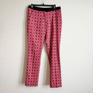 Pink Martini‎ Geometric Patterned Trouser Pants Pink Size medium